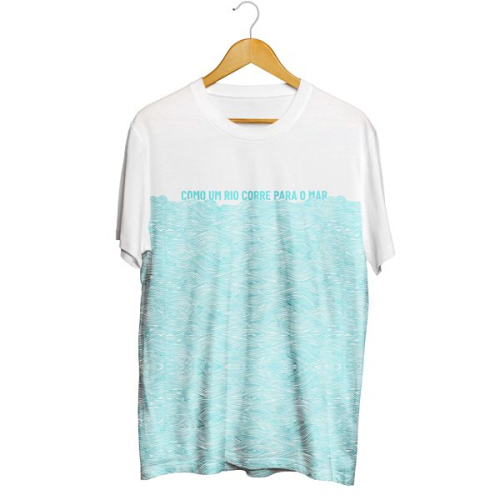 Camisa Unissex Como um rio corre para o mar - Branco