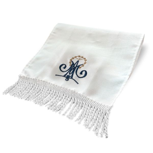 Toalha de Altar Mariana - Branca